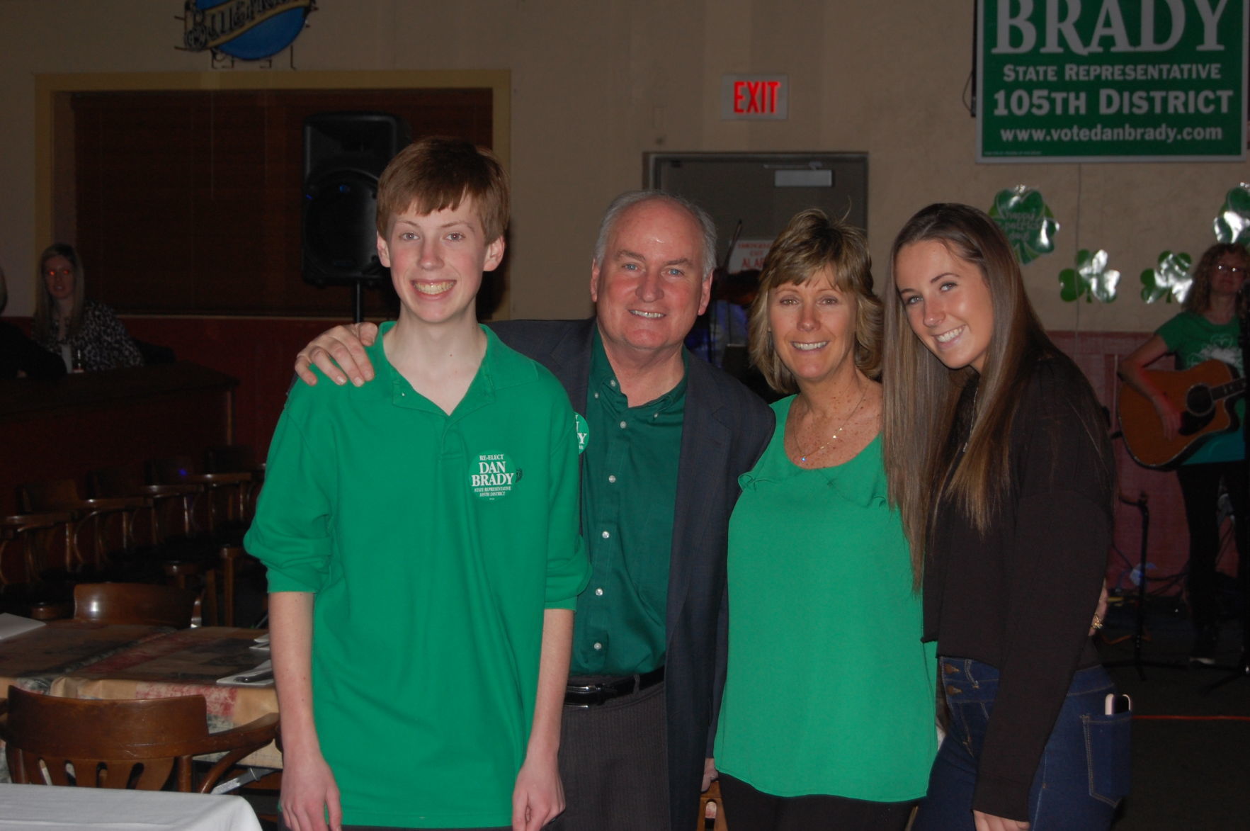 Thomas, Dan, Teri and Danielle Brady